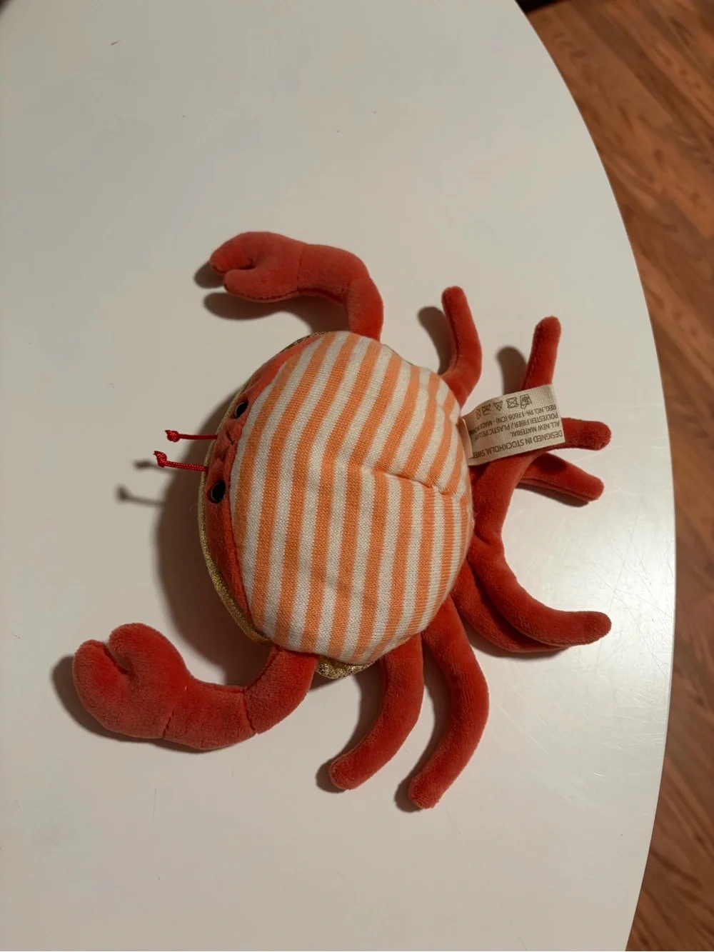 Bukowski orange striped crab plush